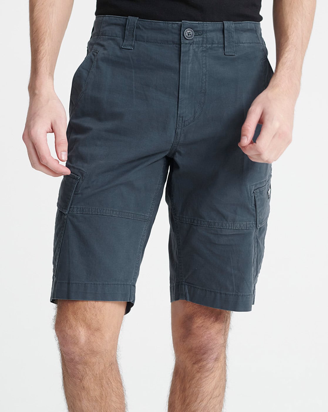 blue cargo shorts with pockets