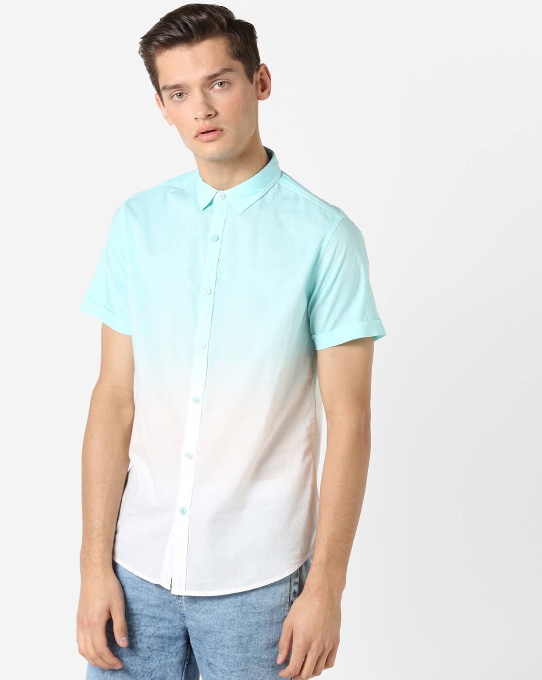 Blue \u0026 White Shirts for Men by AJIO 