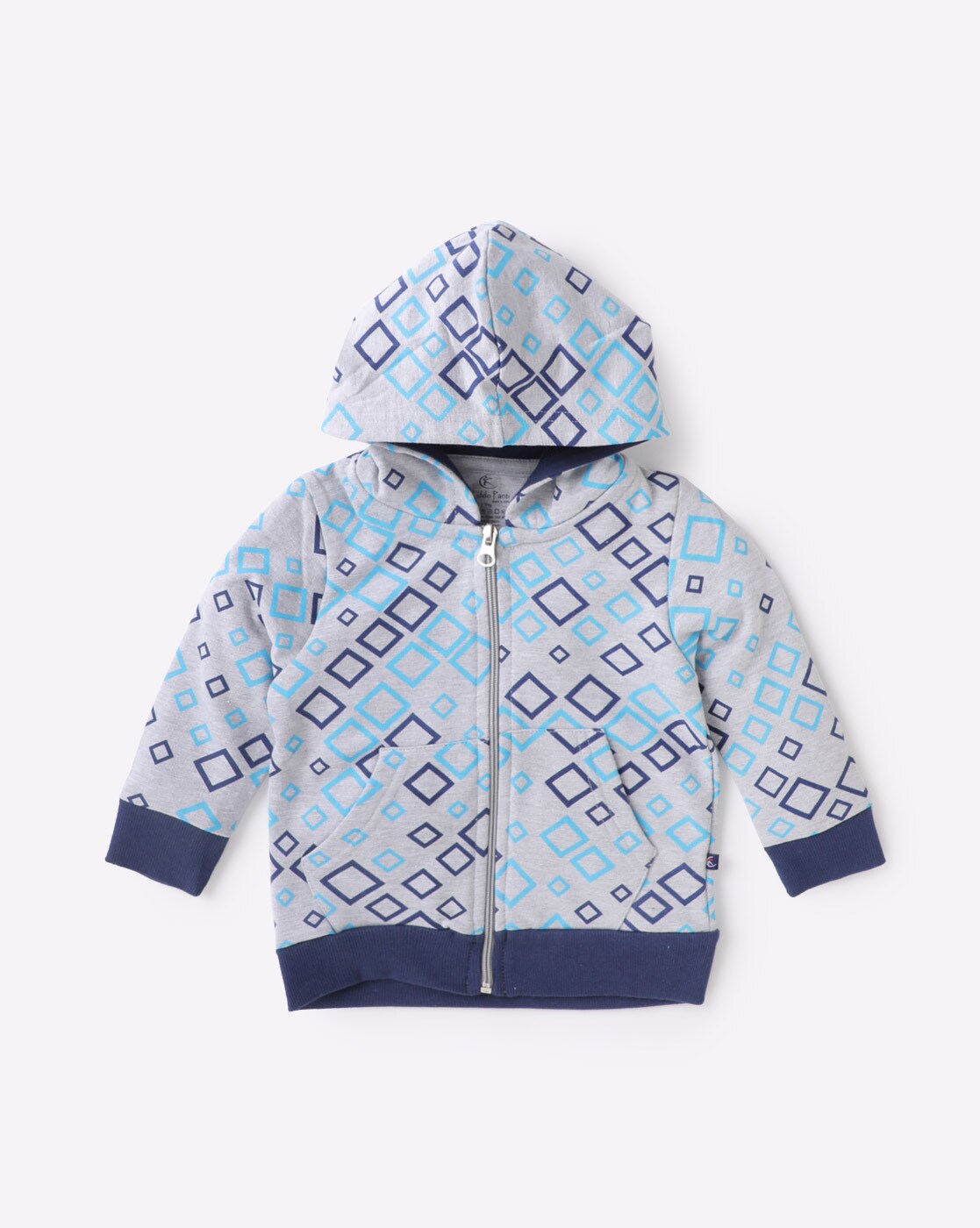 geometric print hoodie