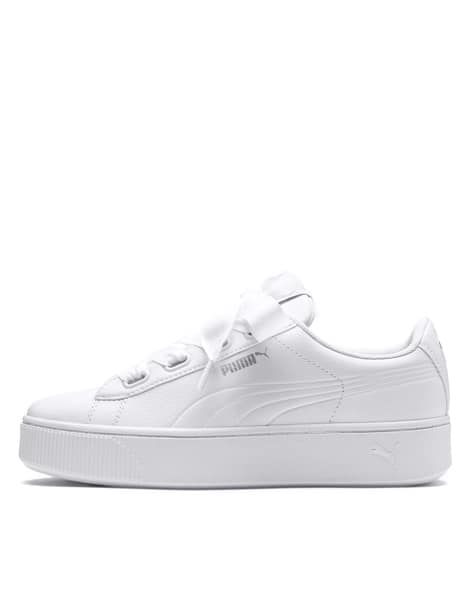 puma vikky stacked white