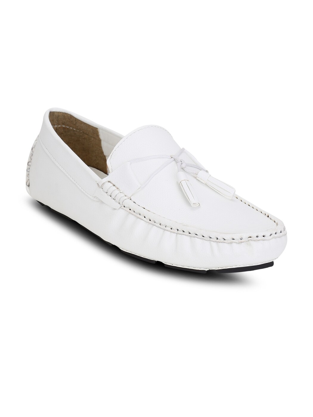 white casual loafers