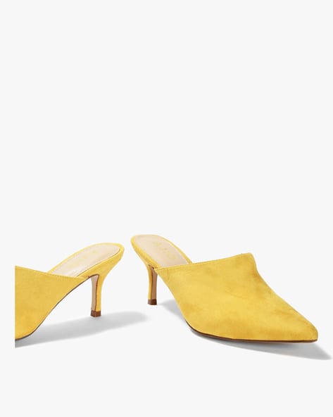 Pointy-Toe Mules with Kitten Heels