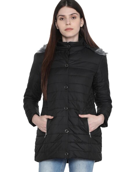 Buy Women Black Solid Casual Jacket Online - 769516 | Allen Solly