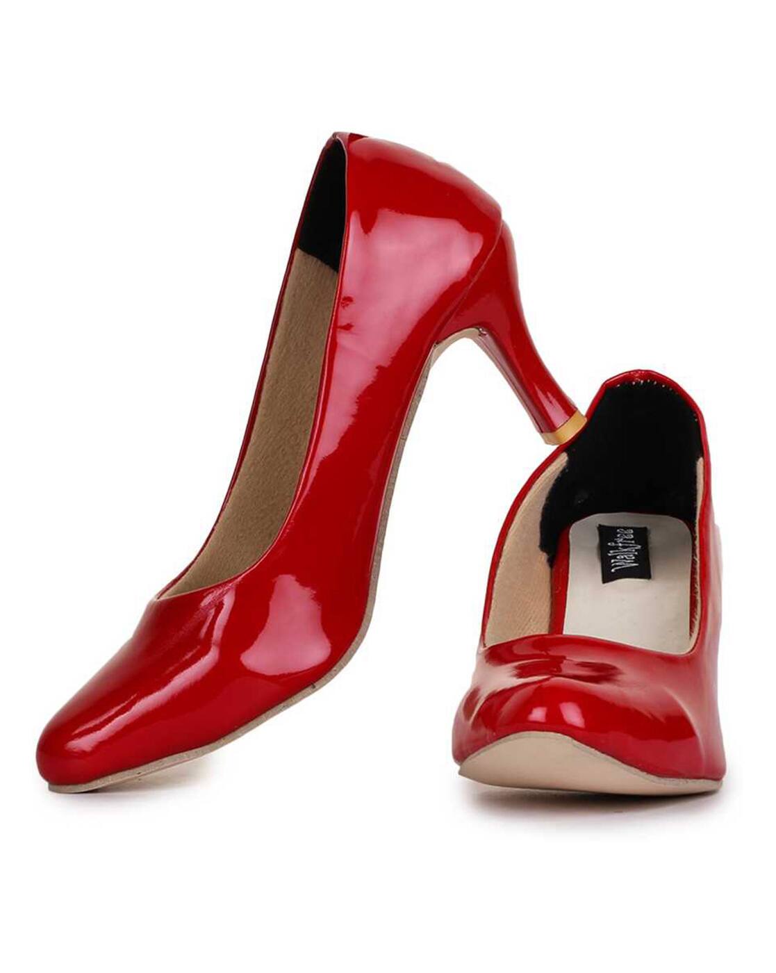 Buy Red Heeled Shoes for Women by WALKFREE Online - Main Image