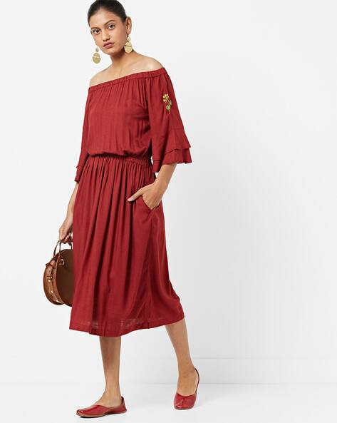 Buy Maroon Dresses Gowns for Women by AJIO Online