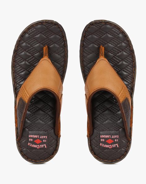 lee cooper men's leather slippers
