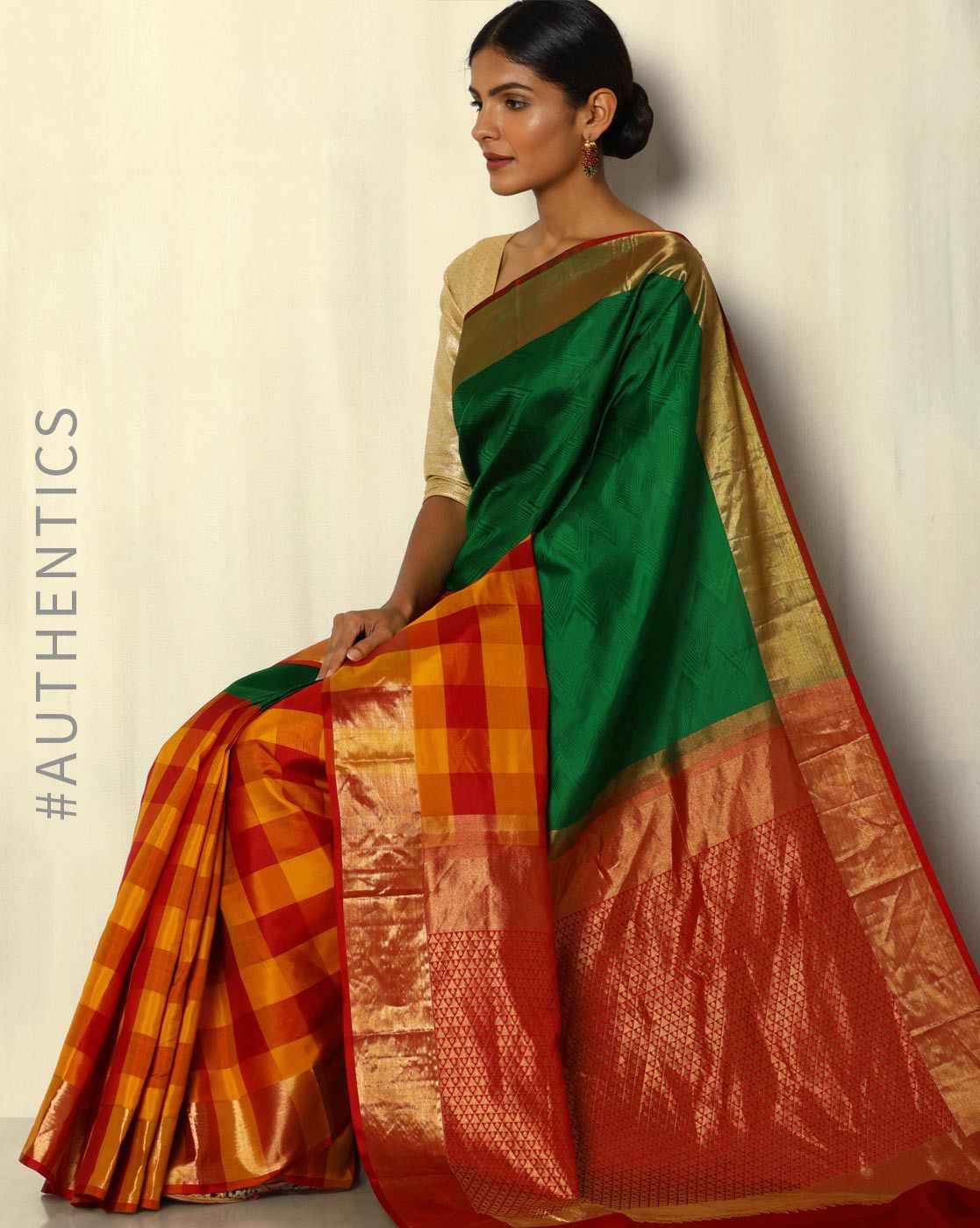 Buy Green Sarees For Women By Pretty Woman Online Ajio Com