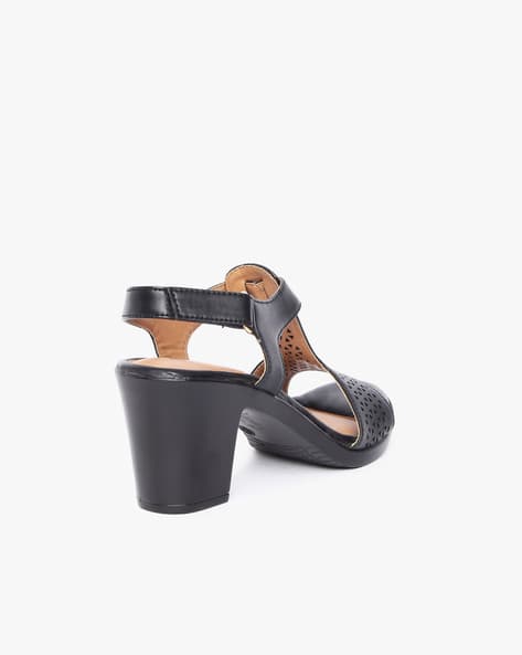 Chunky Heeled Sandals with Ankle Strap (Image - 1)