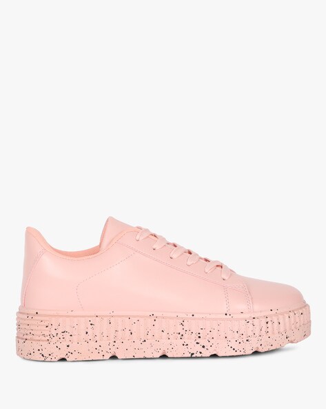 peach colour sneakers