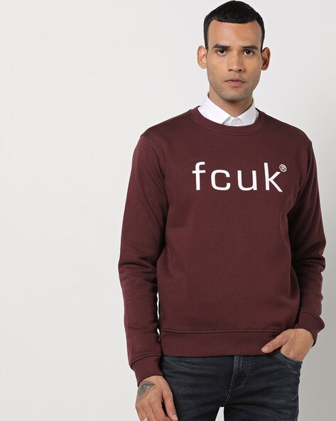 slim crew neck sweatshirt