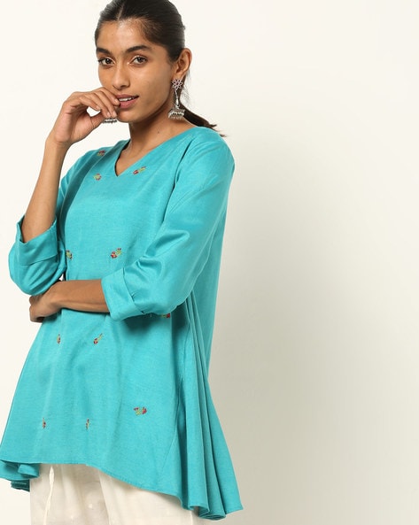 Teal Kurtas for Women by Project Eve IW Casual