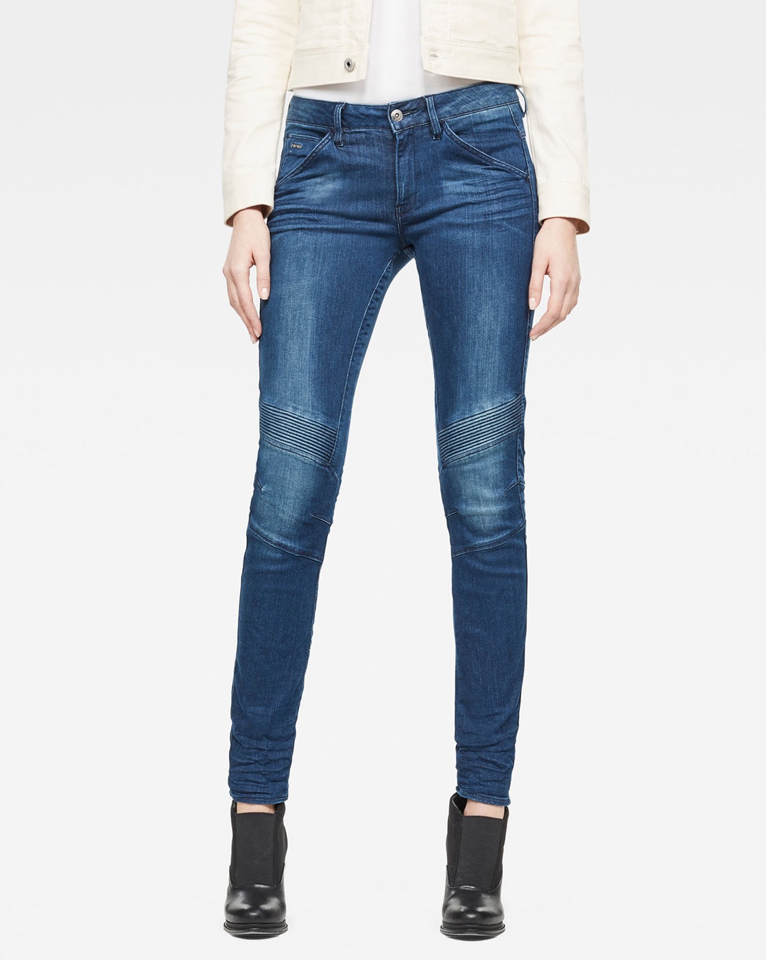 5622 Skinny Fit Jeans with Biker Panels