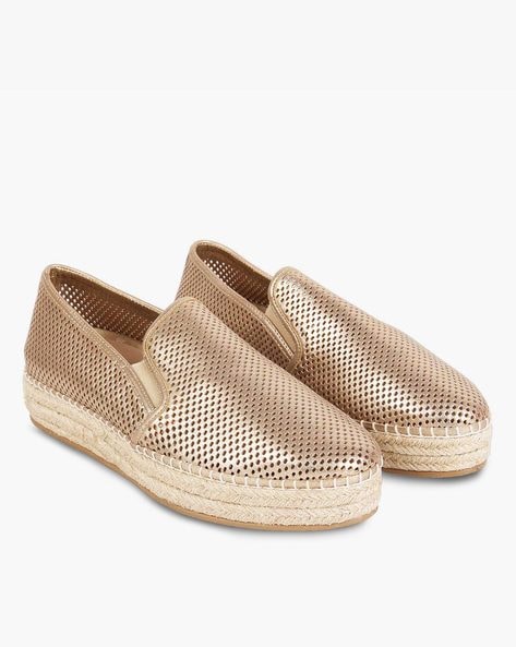 rose gold steve madden slip ons