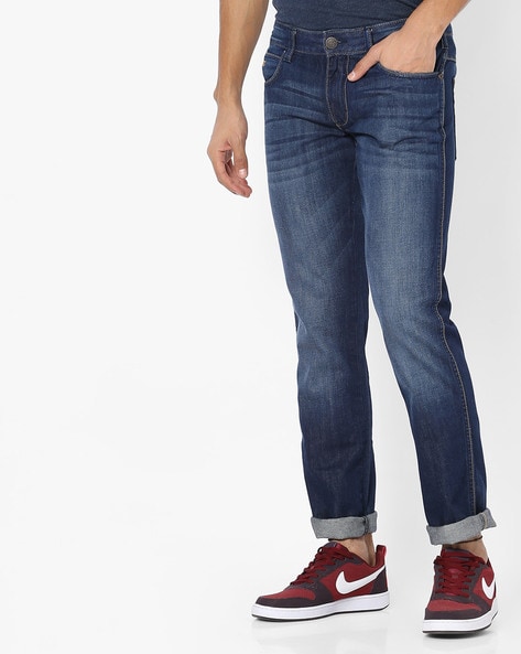 Buy Wrangler Men Grey & Pink Reversible Rockville Regular Fit Jeans - Jeans  for Men 201157 | Myntra