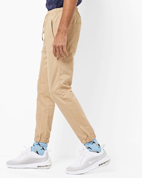 HIGHLANDER Men Beige Slim Fit Joggers