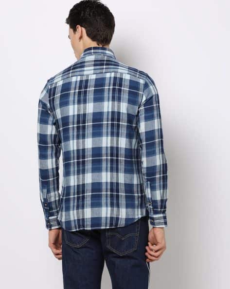 Washed Slim Fit Shirt with Patch Pocket (Image - 2)