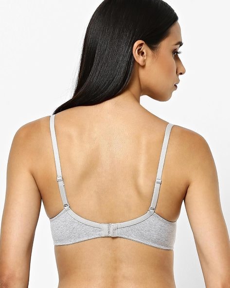 Buy Women's Wirefree Padded Super Combed Cotton Elastane Stretch Medium  Coverage Multiway Styling T-Shirt Bra with Detachable Straps - White FE23