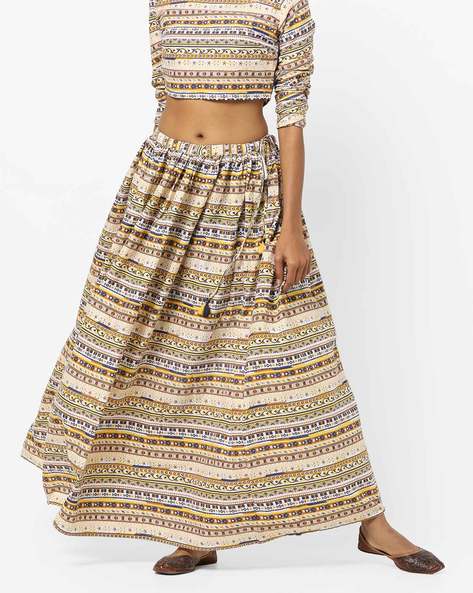 elasticated maxi skirt