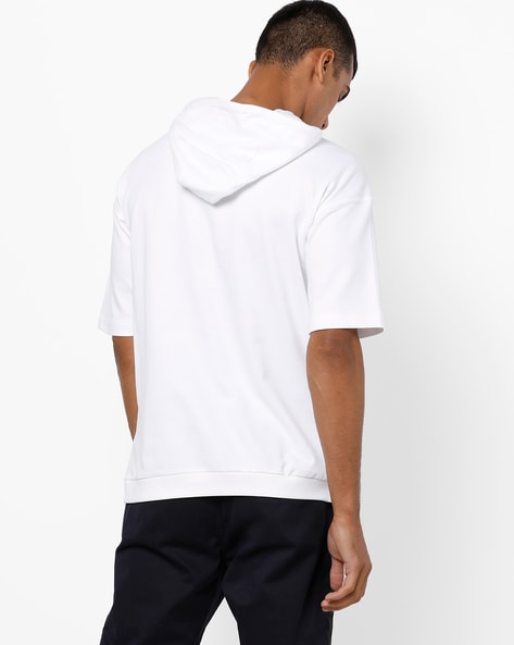 Short white outlet hoodie