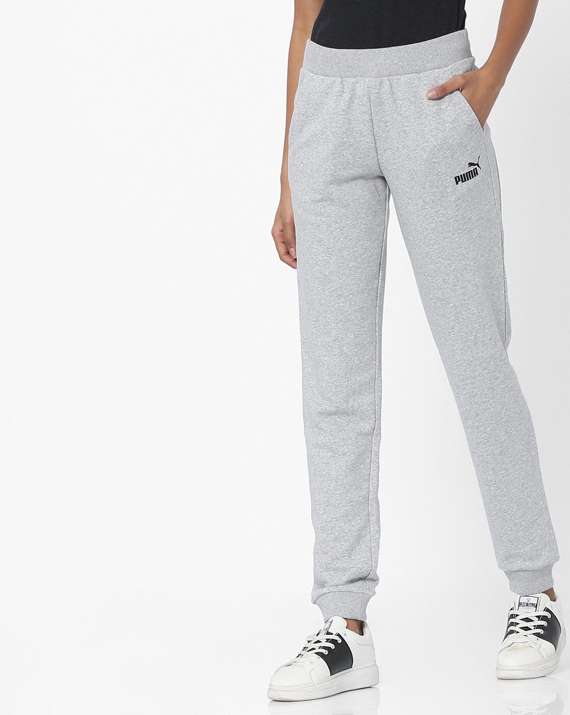 puma grey joggers womens