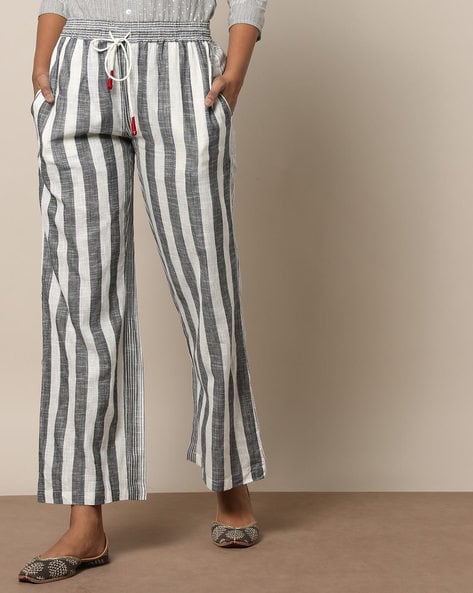 cotton striped pants