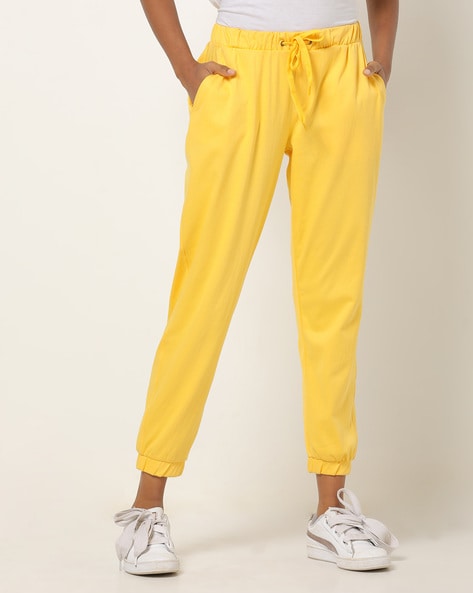 Cropped Pants with Drawstring Fastening Price in India