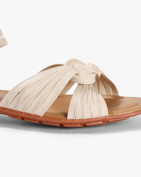 gladiator sandals cream color. they are originally... - Depop
