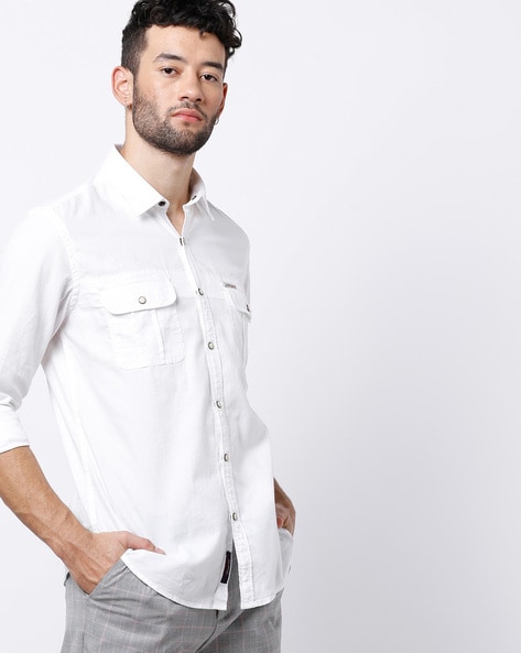 white denim shirts mens