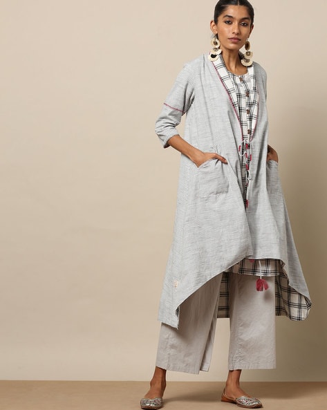 Pure Cotton Block-Printed Reversible Quilted Jacket From Jodhpur | Exotic  India Art