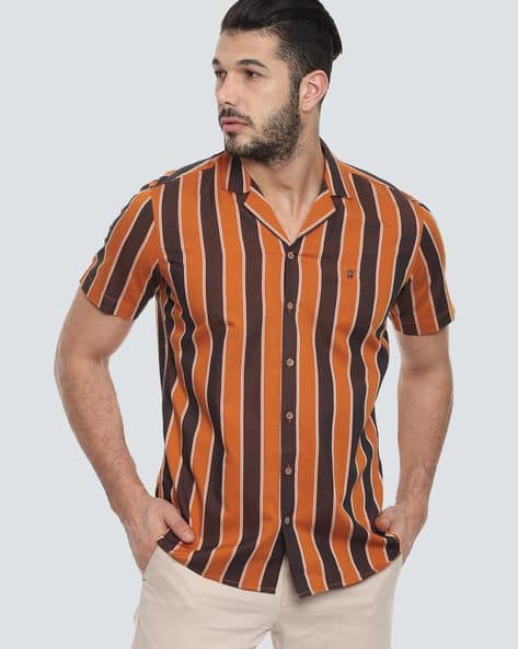 Orange Shirts for Men by LOUIS PHILIPPE 