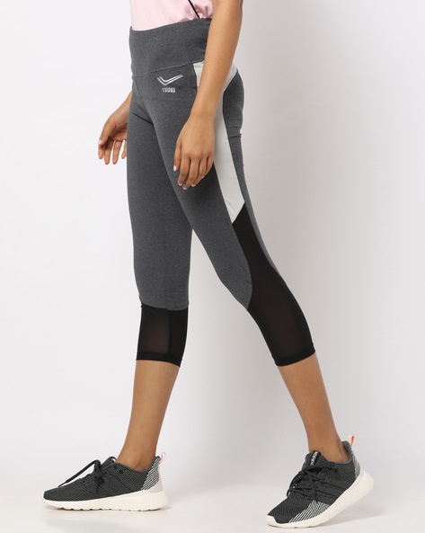 Nike grey leggings with cheap panel detail