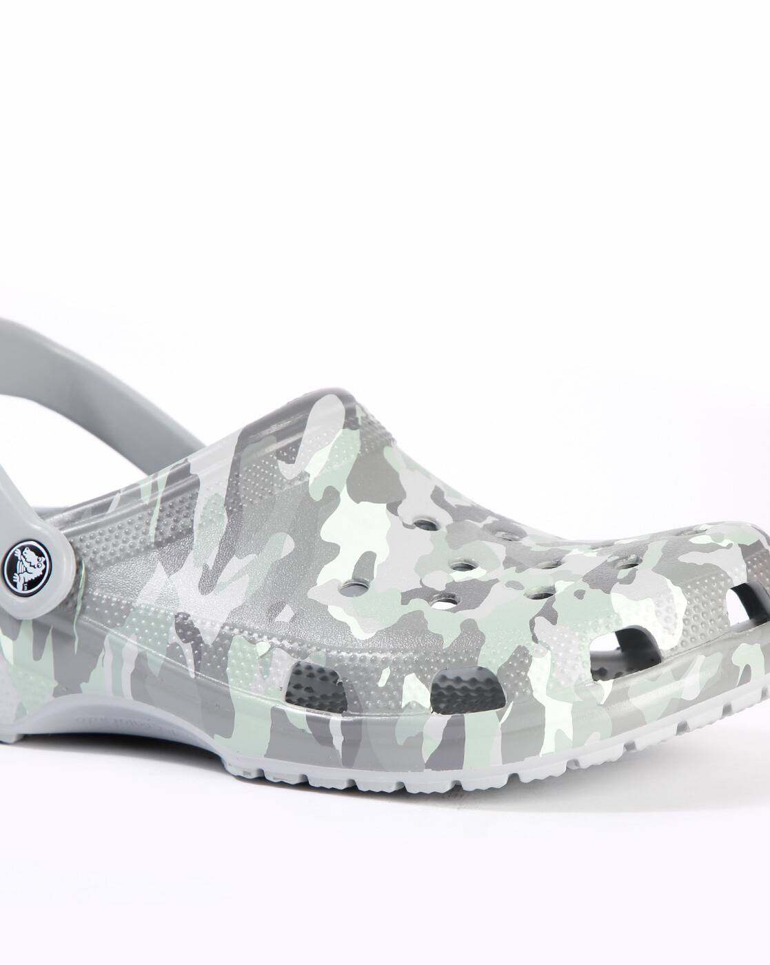 mint camo crocs