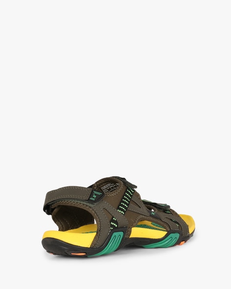 Shop Sparx Men Olive/Yellow Belt Sandals I060815 Online