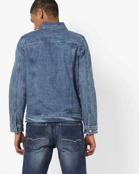 Blue saint slim 2025 fit denim jacket