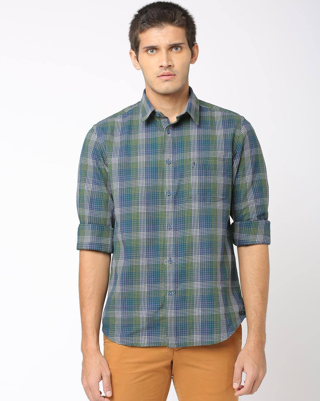 Blue Shirts for Men by INDIAN TERRAIN 