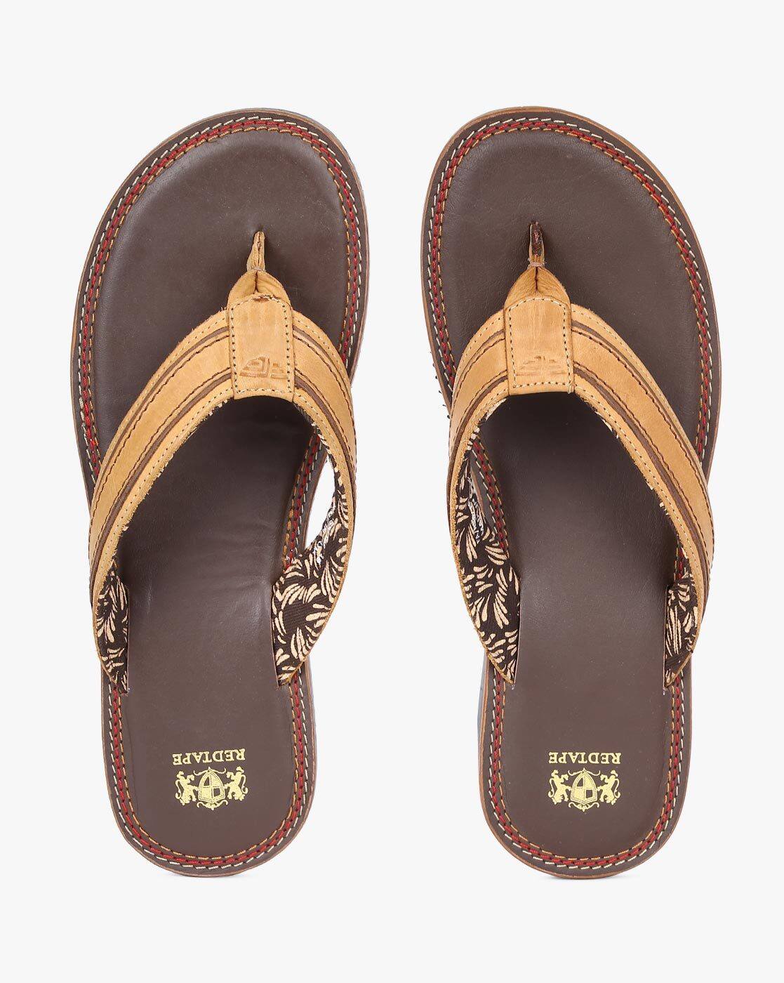 Buy Tan Brown Flip Flop Slippers For Men By Red Tape Online