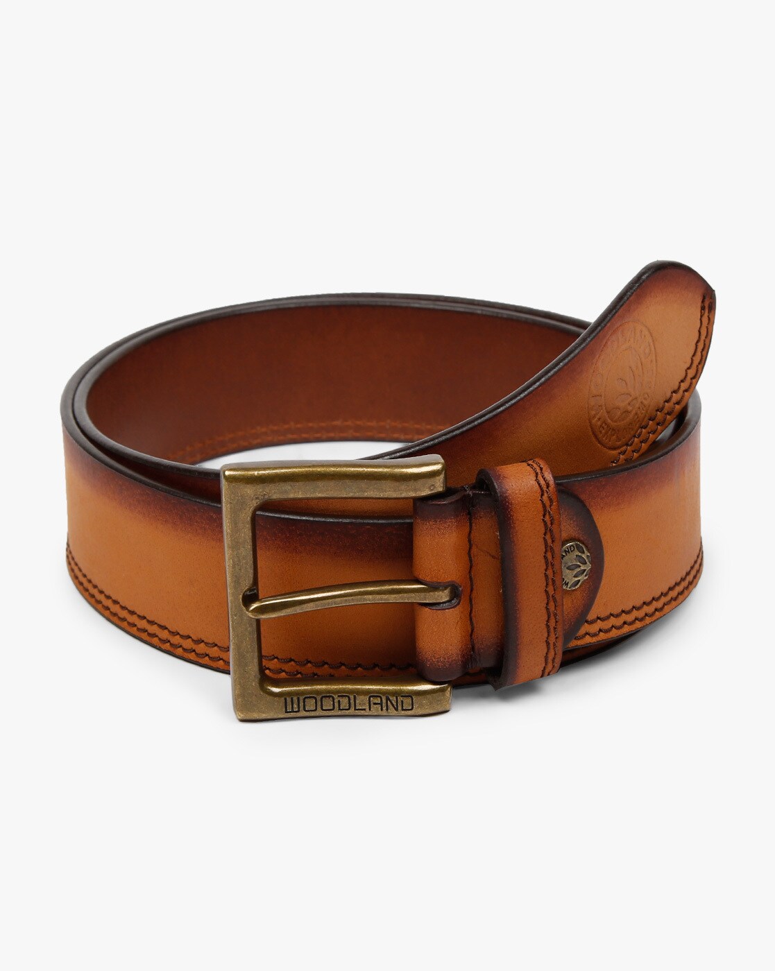 woodland tan leather belt