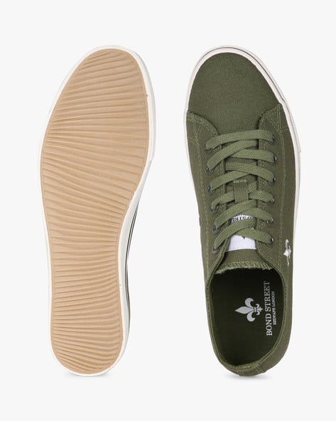 olive green canvas sneakers