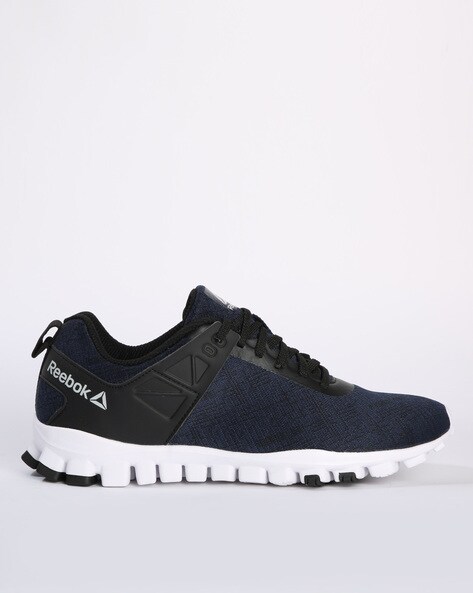 reebok navy blue running shoes