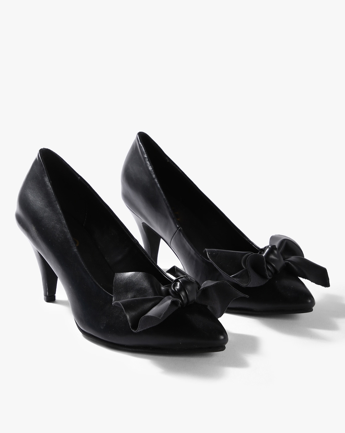 Public Desire Midnight bow heel shoes in black | ASOS | Bow heels, Shoes  women heels, Heels