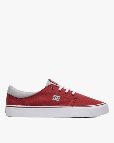 maroon canvas shoes