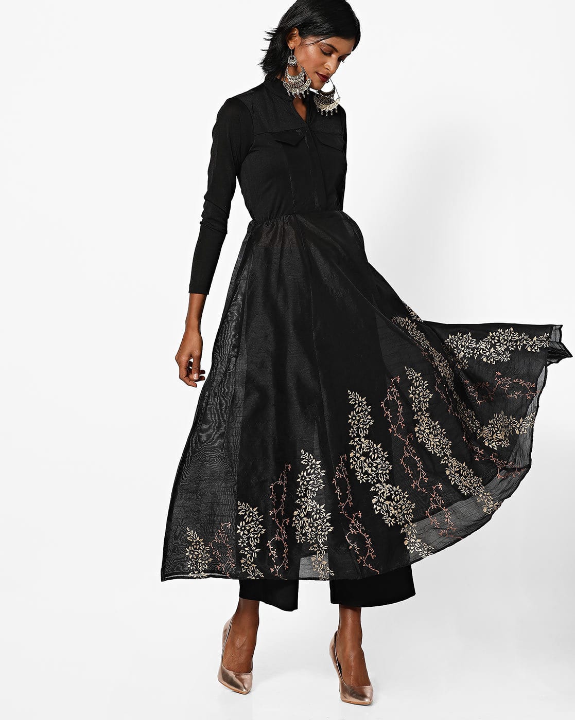 Buy Black Kurtas u0026 Kurtis for Women by Ira Soleil Online | Ajio.com