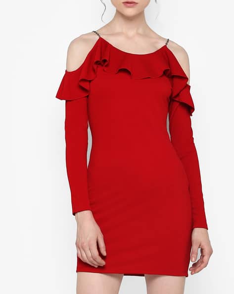 cold shoulder dress long