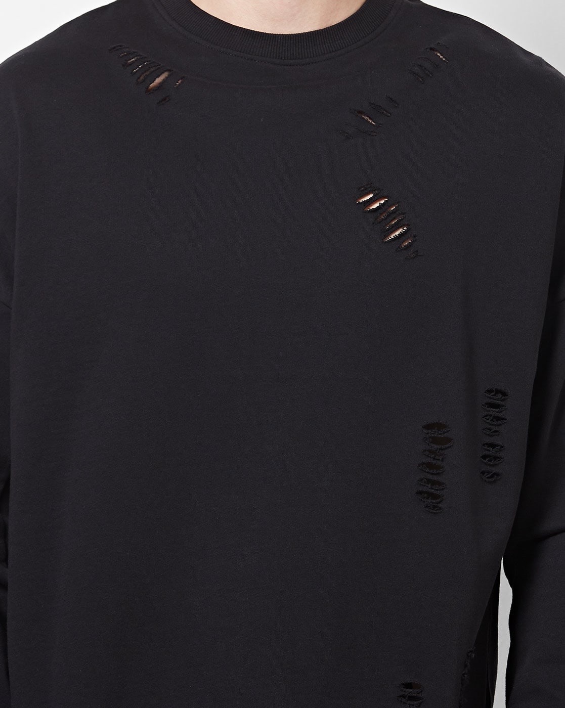 Black hotsell ripped sweatshirt