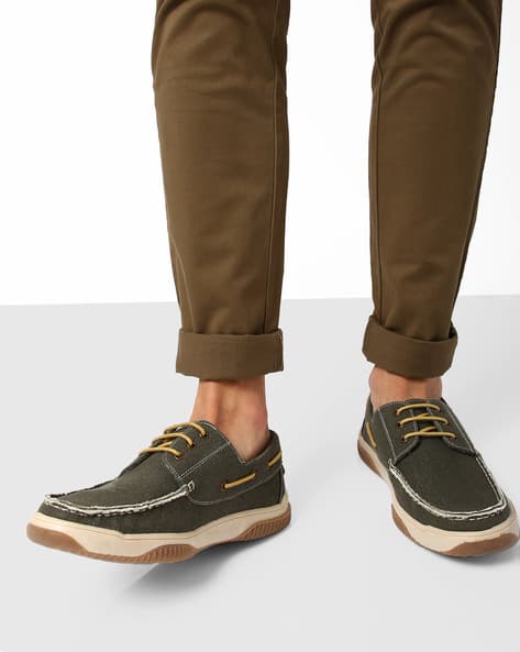 Canvas Apron-Toe Boat Shoes