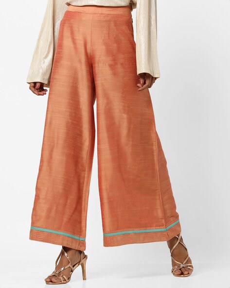 Flared Ankle-Length Palazzos Price in India