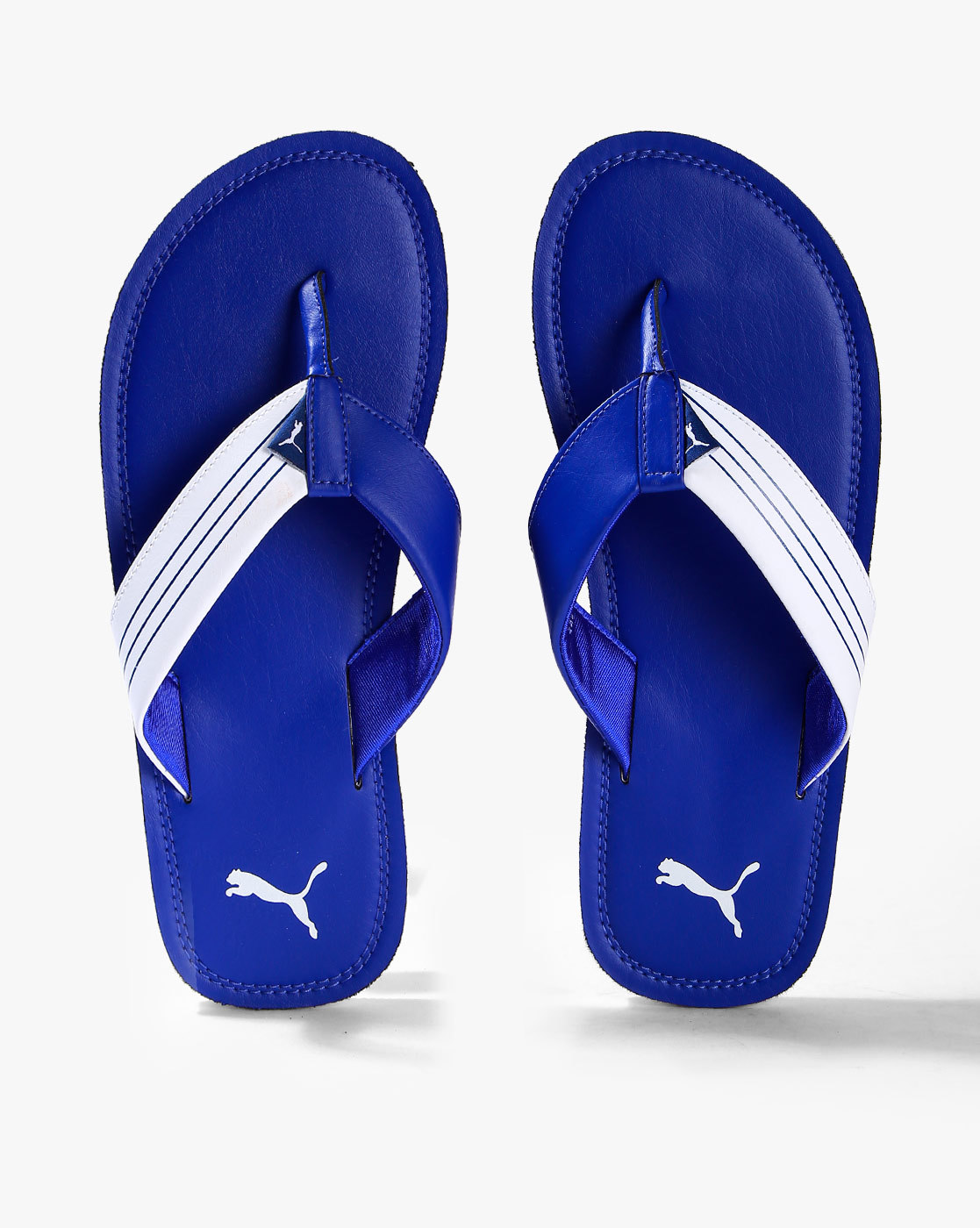 puma blue thong flip flop