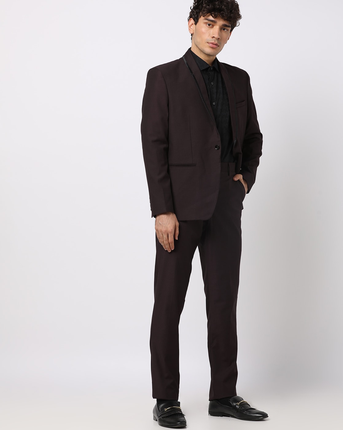 Buy Philocaly Grey Flinter Linen Blazer And Trouser Set Online  Aza  Fashions