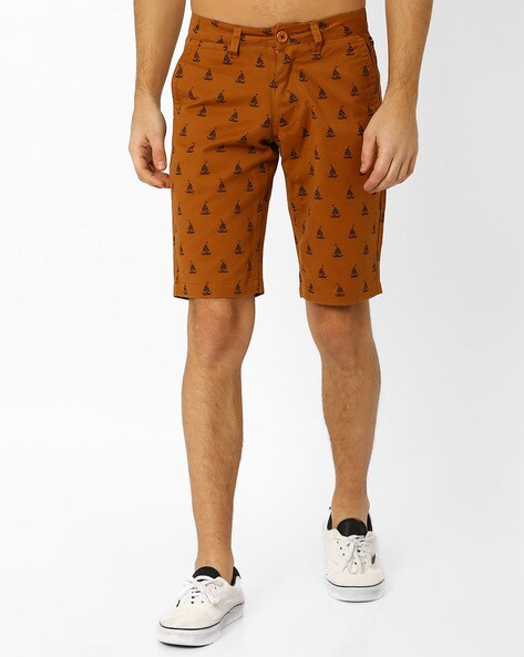 Buy Brown Shorts & 3/4ths for Men by The Indian Garage Co Online