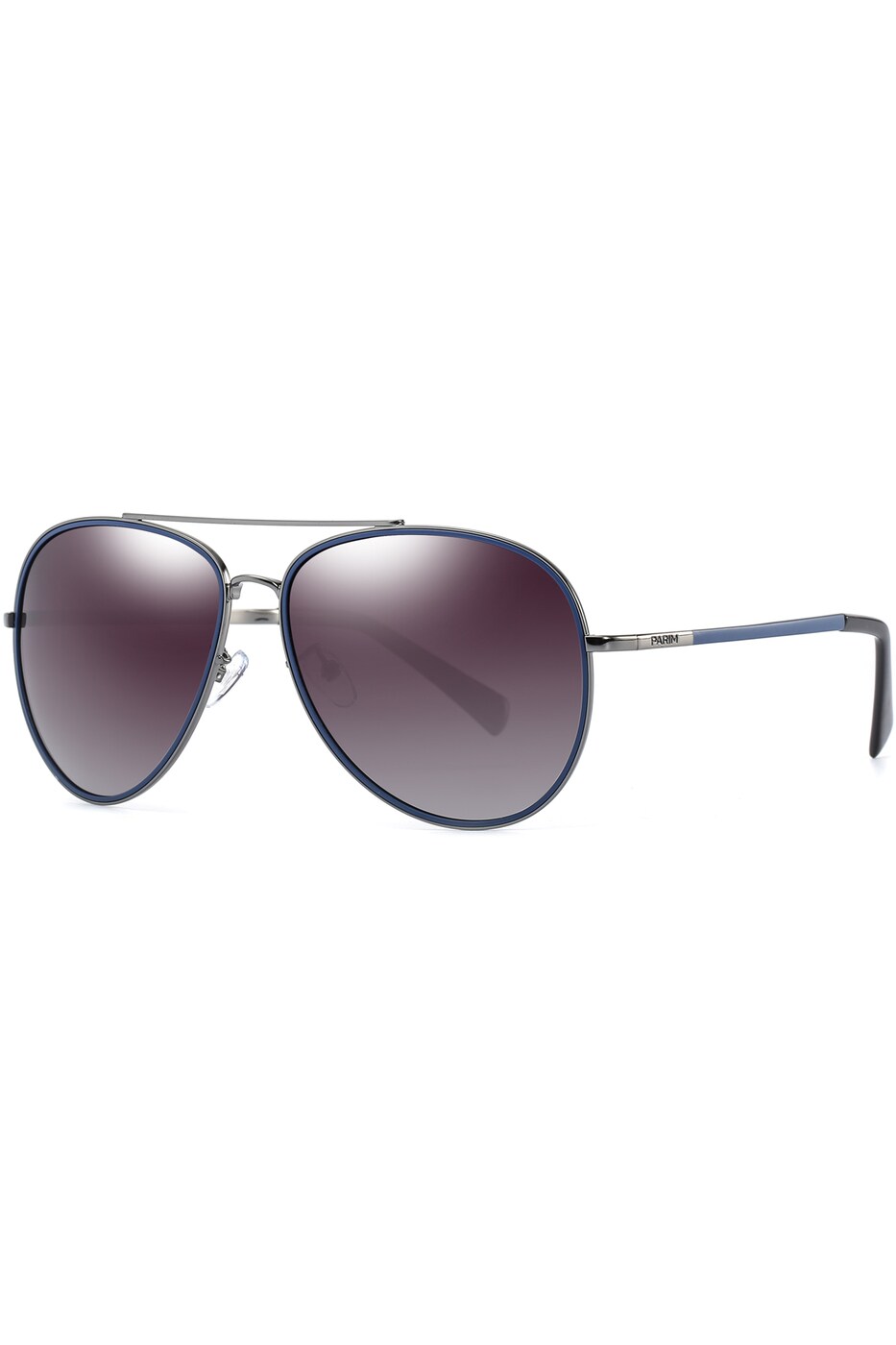 Buy PARIM Polarized Men's Aviator Sunglasses Silver Frame / Blue::Silver  Lenses Online